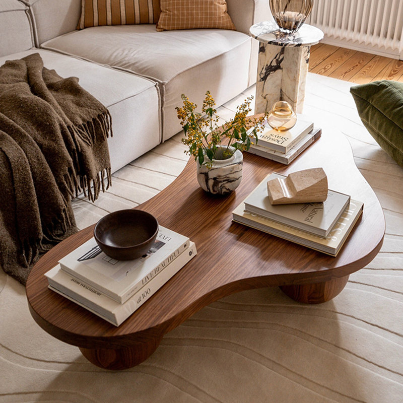 Teak Corvetty Coffee Table（コーヒー/ローテーブル） Bkoksety Solid wood retro style creative simple tea table | Wayfair